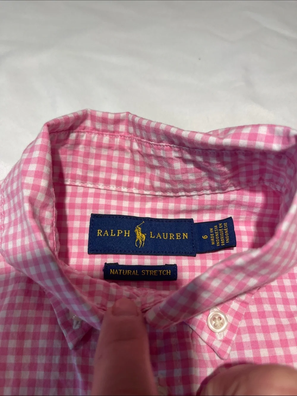 Ralph Lauren Pink Gingham Button-Down Shirt